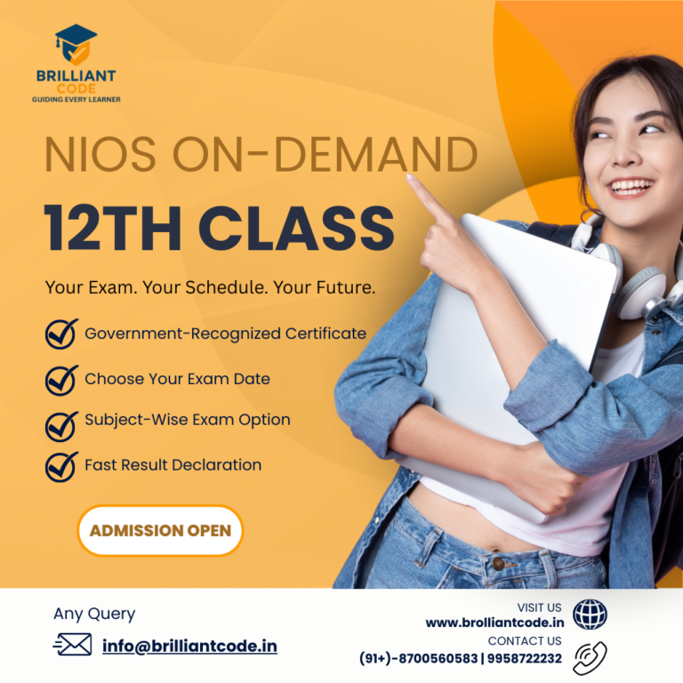 NIOS on-demand 12th class admission with flexible exam dates and fast results